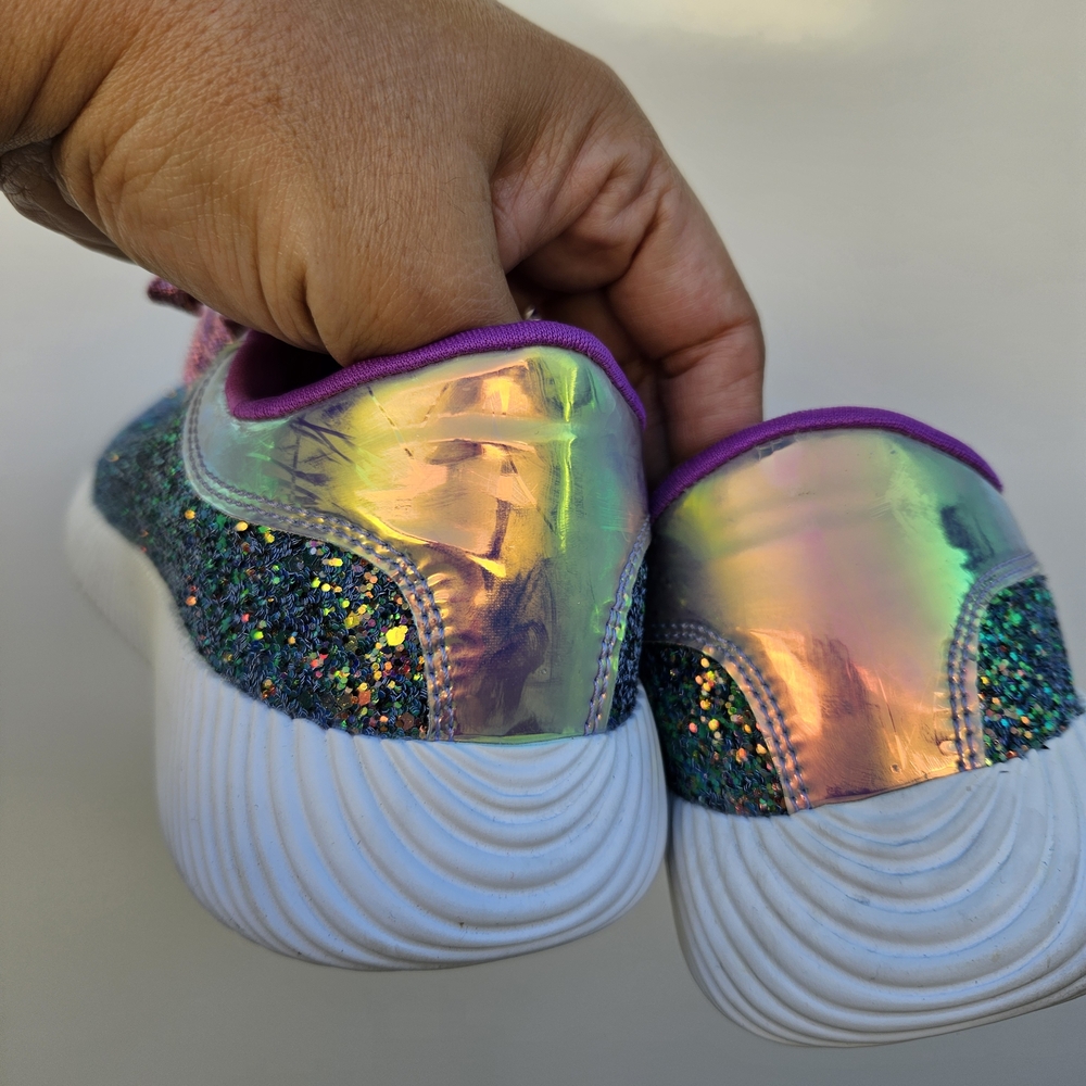 Women's Size 10 Glitter Iridescent Sneakers - Picture 5 of 6